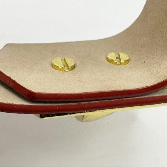 Vince Camuto Bracelet Snakeskin Gold Turnkey Clasp Punk Steampunk Retro - Picture 5 of 14